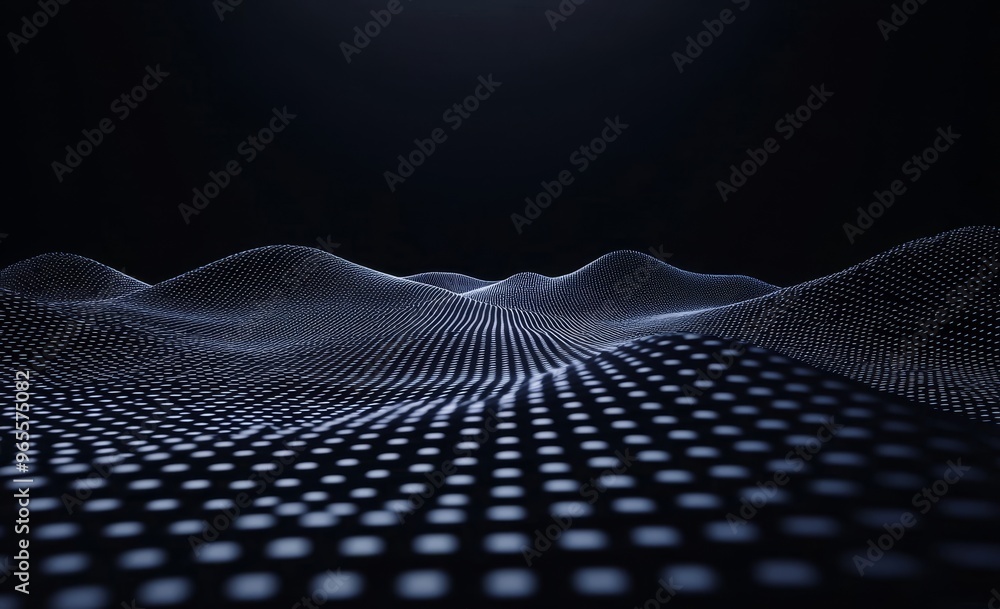 Aufkleber an hexagonal grid of nanoparticles. a network of linked honeycombs. a neural network. the concept of