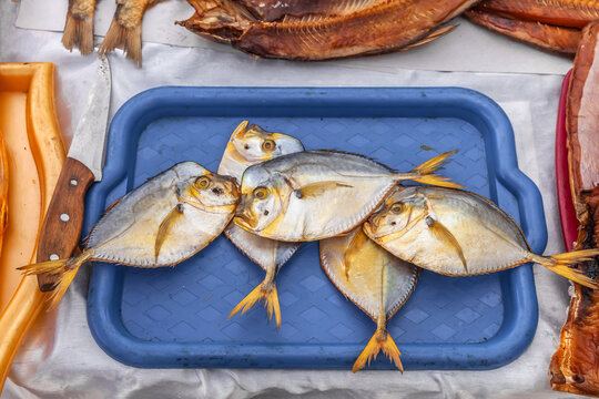 Smoked selene fish (vomer, moonfish or lookdown)