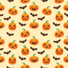 Pumpkin pattern background design for background, wallpaper, carpet, wrapping, fabric, textile fashion wearing.