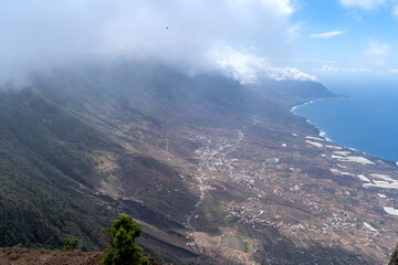 Landscape. View of Frontera from Jinama viewpoing. El Hierro island. Canary islands. Spain