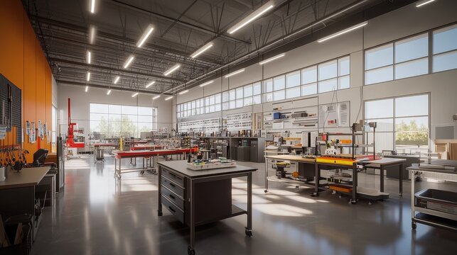 Imagine a comprehensive vocational training center where students learn practical skills.