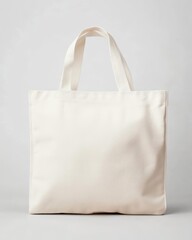 Eco-friendly white canvas tote bag mock-up with copy space, featuring a minimalist and clean design