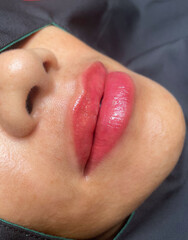 Fototapeta premium Finish lip tattoo