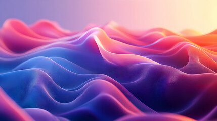 Obraz premium Dynamic abstract design formed flowing 3D gradient waves.