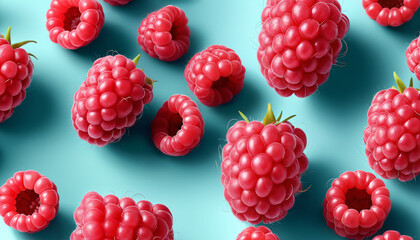 Delicious raspberry close up,  fruits wallpaper design, realistic illustration, forest fruits design. Generated AI