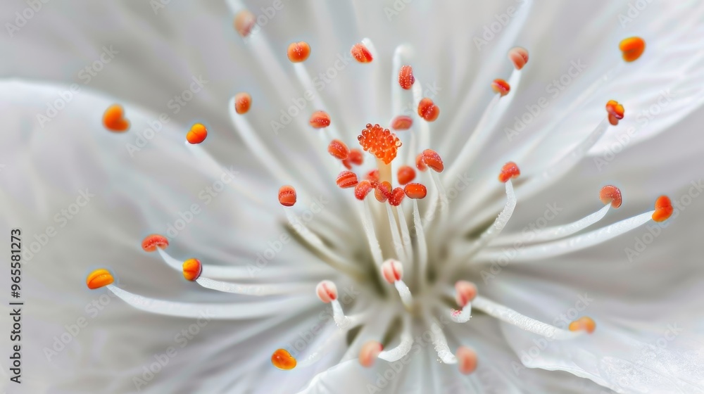 Poster delicate abstract white wave with a single blossom and subtle textures in high detail