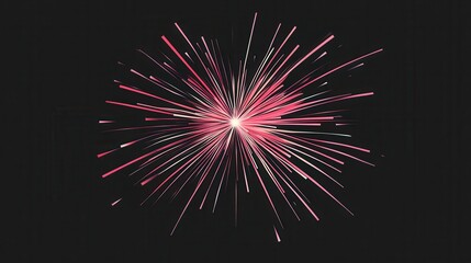 Fototapeta premium A vibrant burst of light radiates outward, creating a dynamic effect against a dark backdrop, showcasing minimalist design