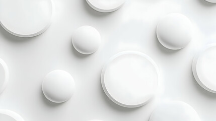 Abstract 3D white background with clean minimalistic forms. illustration