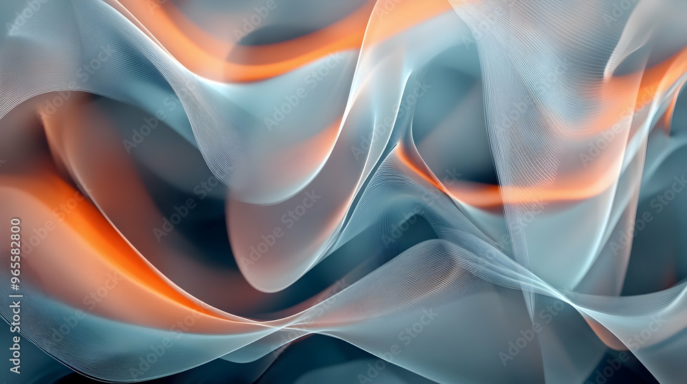 Poster an abstract background design featuring soft, flowing lines.
