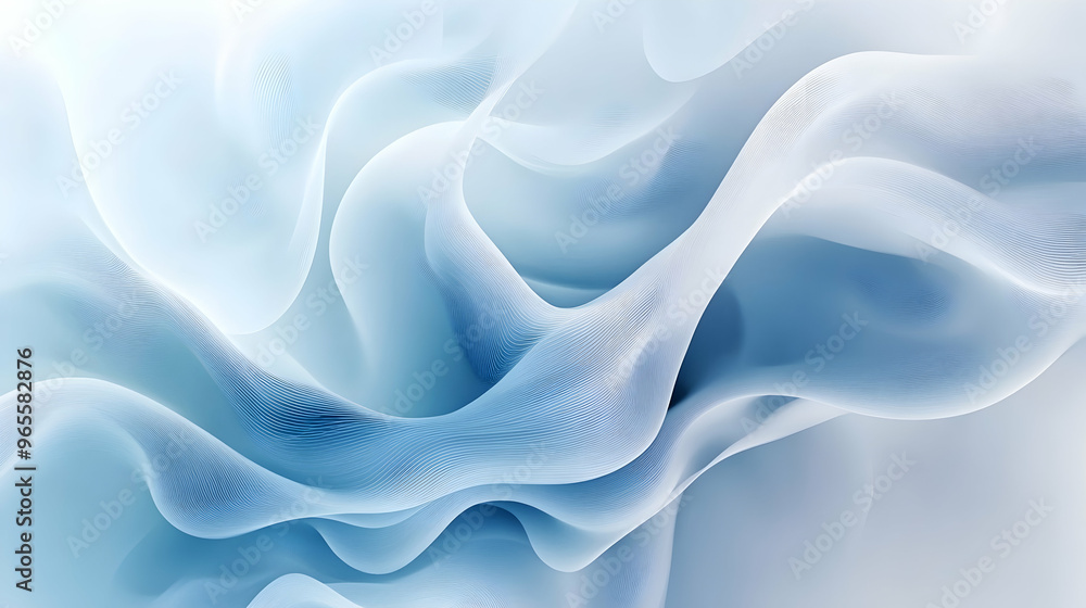 Poster abstract design background with soft, flowing lines illustation