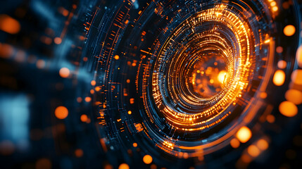 Abstract futuristic business background with dynamic 3D elements