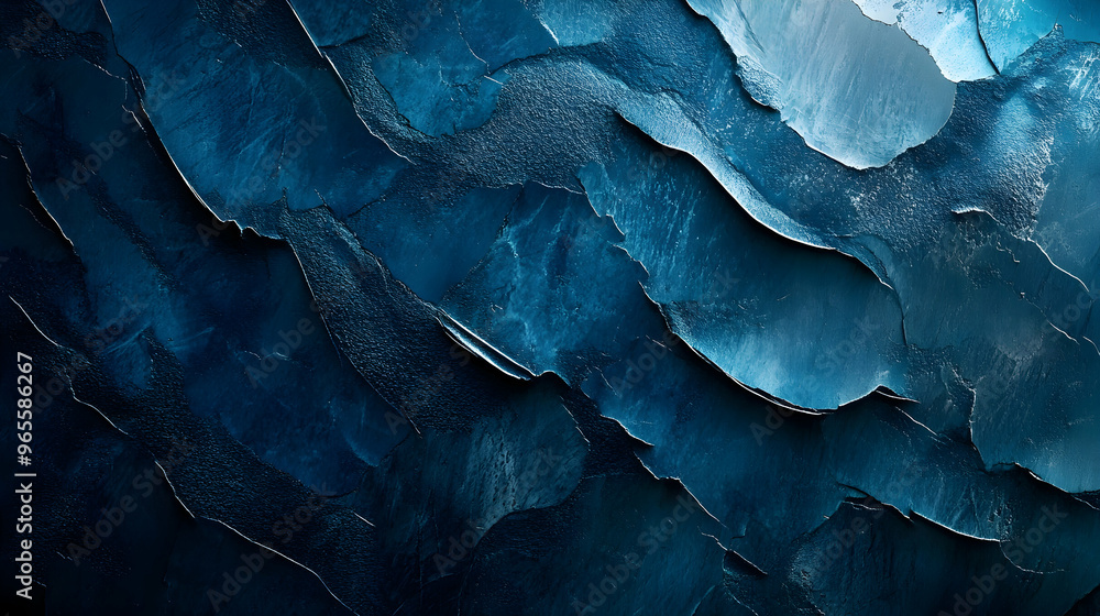 Poster blue abstract background with layered textures and shapes