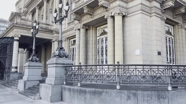 External view of the Colon Theater in the city of Buenos Aires. Argentina