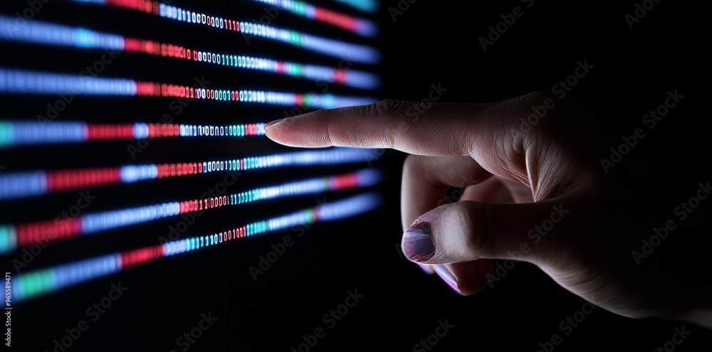 Aufkleber data scientists querying, analyzing, and visualizing complex data sets on virtual screens. neural ne