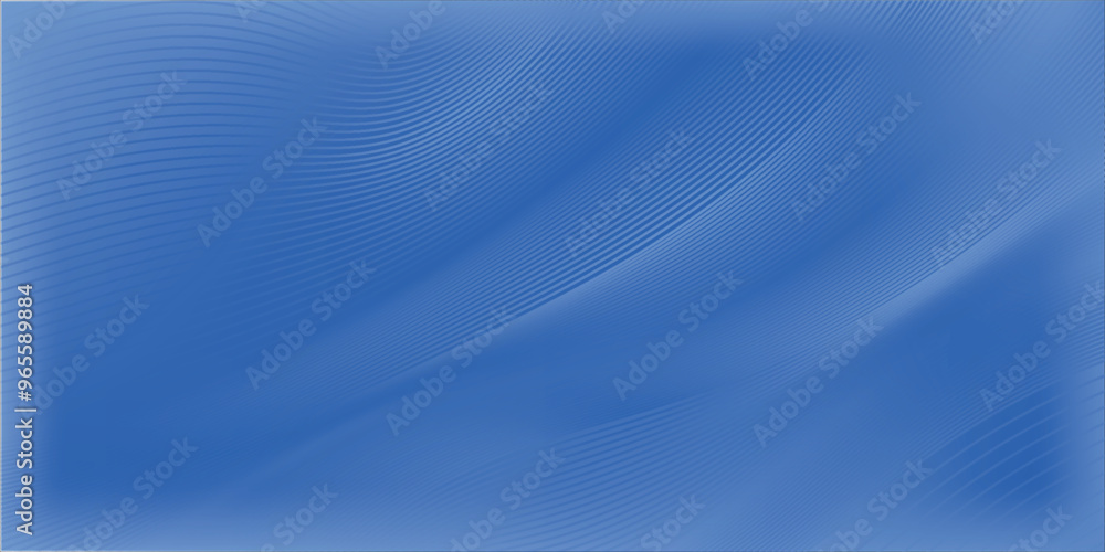 Aufkleber abstract glowing wave lines on dark blue background. dynamic wave pattern. modern flowing wavy lines