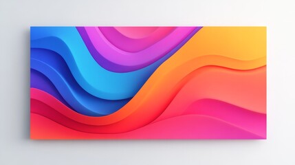 Abstract Colorful Wave Background.