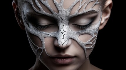 Naklejka premium Symmetry in the Skin's Healing Process, Explore how the healing process of the skin follows symmetrical patterns in response to injuries, maintaining uniform tissue repair and regeneration