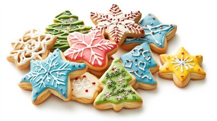 Colorful Christmas Cookies.