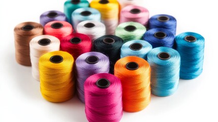 Colorful Spools of Thread.