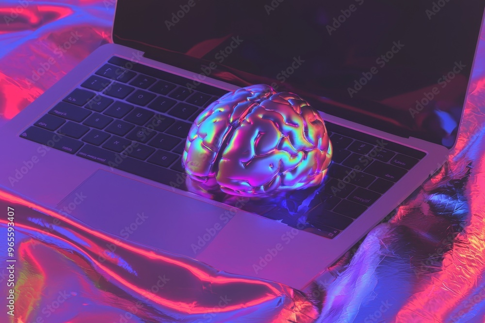 Poster knowledge-based intelligence learning. technology and engineering. ai-based online training