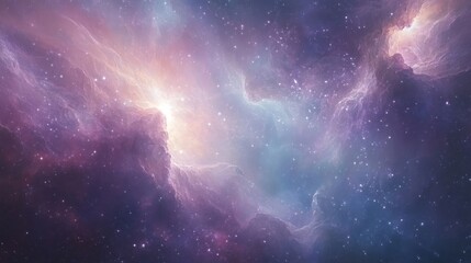 Naklejka premium Cosmic Nebula with Stars.