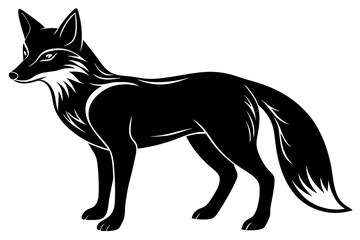 Fox silhouette vector .This is editable and printable vector eps file