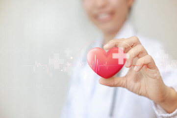 Health care medical focus heartbeat for checking the function of the patient heart. health...