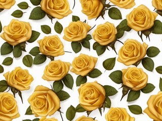 bouquet of yellow roses isolated on white background