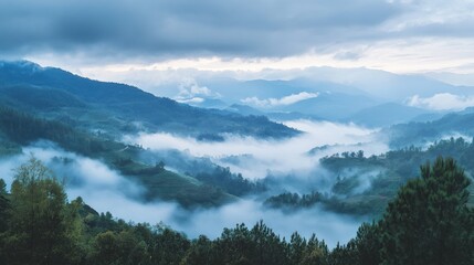 Misty Mountain Landscape