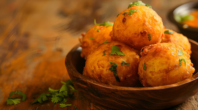 Aloha bonda copy space, or Batata Vada