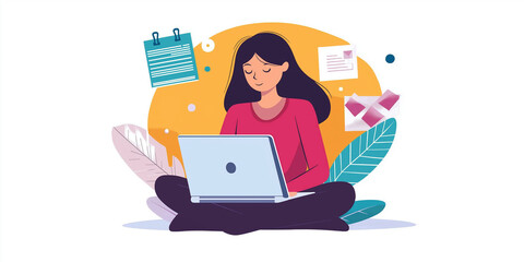 Fototapeta premium Business woman working in the office