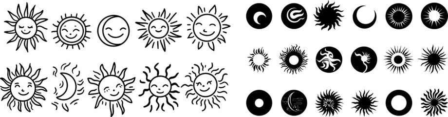 An alchemical tattoo object logo template featuring celestial mystic esoteric and magic elements