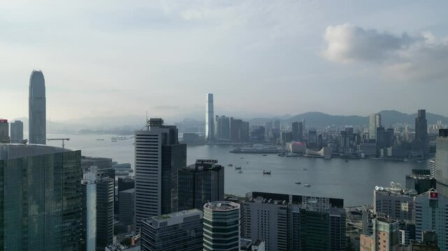 Hong Kong Financial District,  Modern skyline  Aug 24 2024