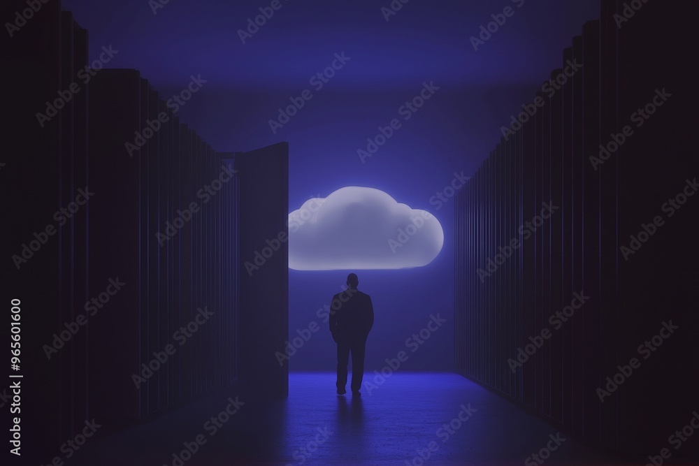 Poster a cyber security solution that incorporates ai logic, network management, a modern data center, clou