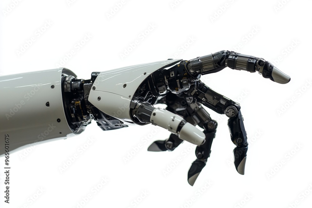 Poster isolated robot hand on transparent background