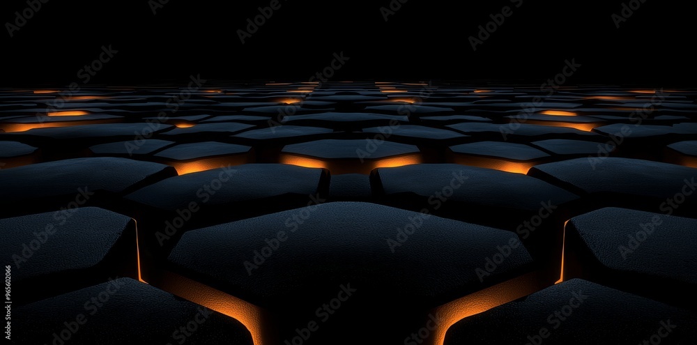 Poster stock background hexagon pattern with glowing lights