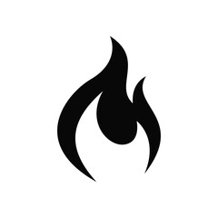 Fire glyph icon design. Fire symbol and clip art design