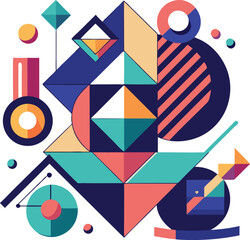 Obraz premium Abstract Geometric Shapes – Modern, minimal designs.