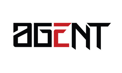 agent typography design vector, for t-shirt, poster, sticker and other uses