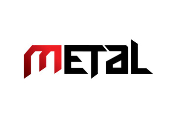 Metal typography design vector, for t-shirt, poster and other uses