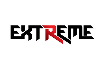 Fototapeta premium Extreme typography design vector, for t-shirt, poster and other uses