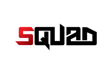 Squad typography design vector, for t-shirt, poster and other uses