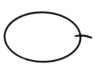 シンプルな吹き出し、手描きのマジックペン風テクスチャ