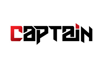 Captain typography design vector, for t-shirt, poster and other uses