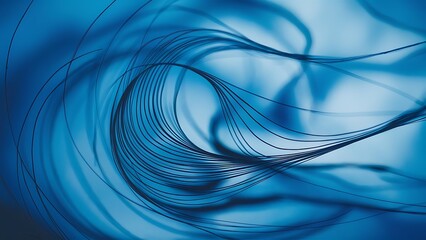 Fototapeta premium Abstract blue background, beautiful lines and blur