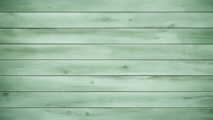 Fototapeta premium Light green wooden background with horizontal planks
