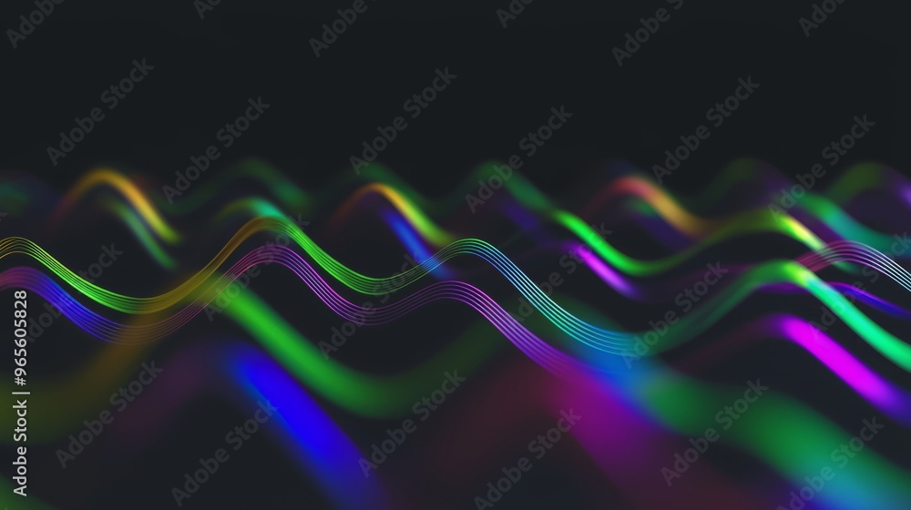 Poster abstract dot point and smart city connected with gradient line. generated ai