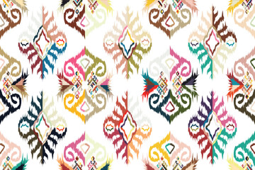 Art & IllustrationGeometric ethnic flower pattern for background,fabric,wrapping,clothing,wallpaper,Batik,carpet,embroidery style.Abstract geometric pattern.
