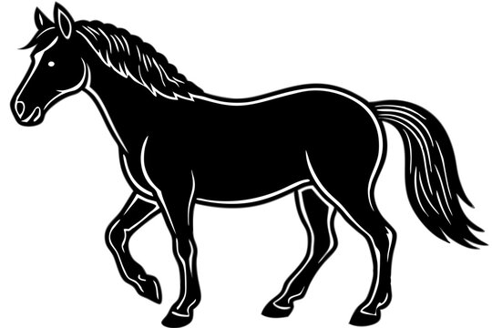 recommend clip art: horse animal art line vector