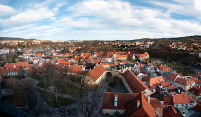 Obraz premium Cesky Krumlov, historical city in Czech Republic, top view